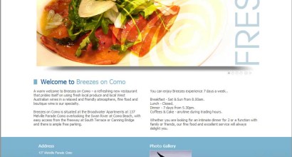 Breezes on Como Website